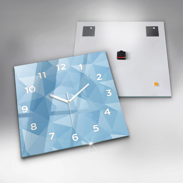 Orologio quadrato in vetro Triangoli astratti