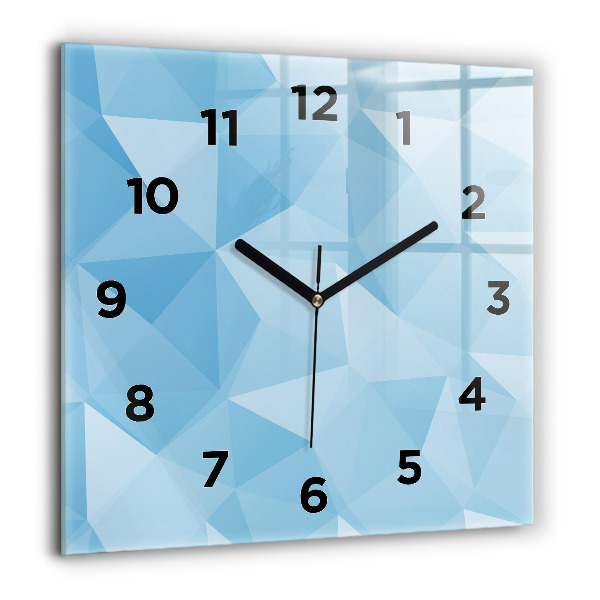 Orologio quadrato in vetro Triangoli astratti