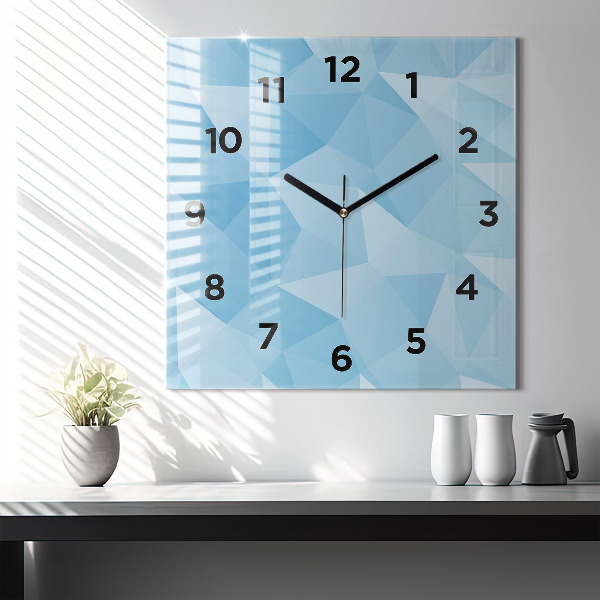 Orologio quadrato in vetro Triangoli astratti