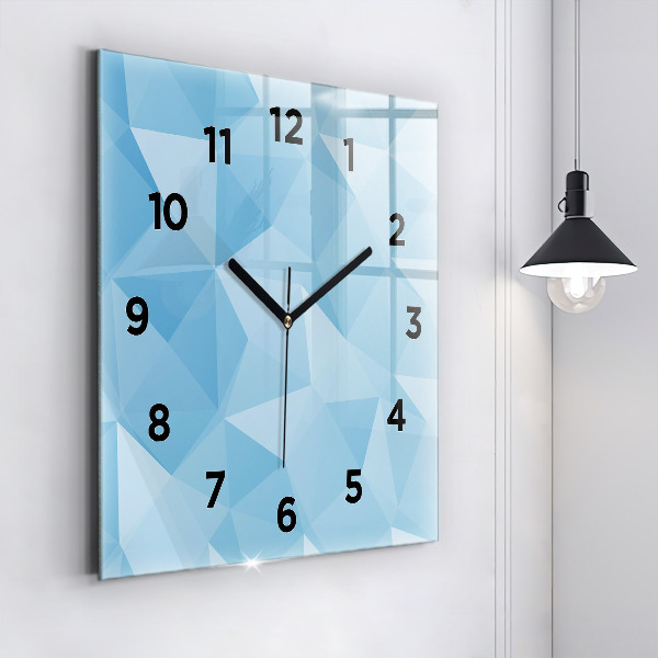 Orologio quadrato in vetro Triangoli astratti