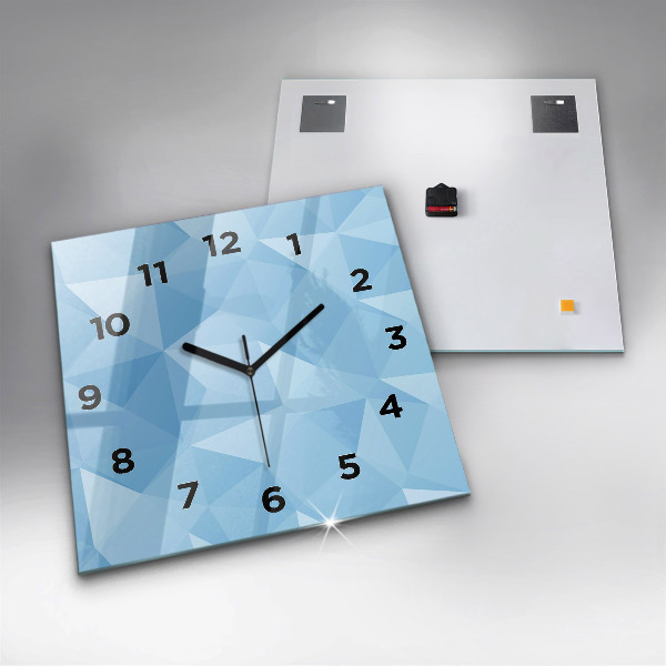 Orologio quadrato in vetro Triangoli astratti