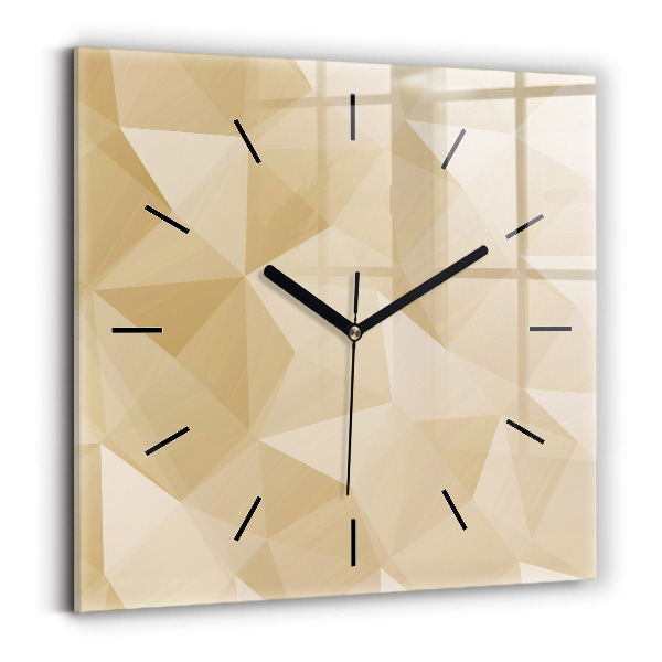 Orologio quadrato in vetro Triangoli astratti