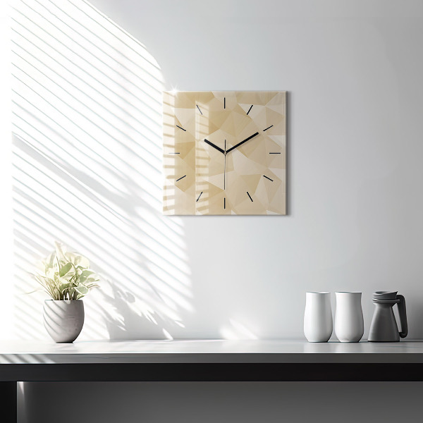 Orologio quadrato in vetro Triangoli astratti