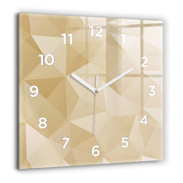 Orologio quadrato in vetro Triangoli astratti