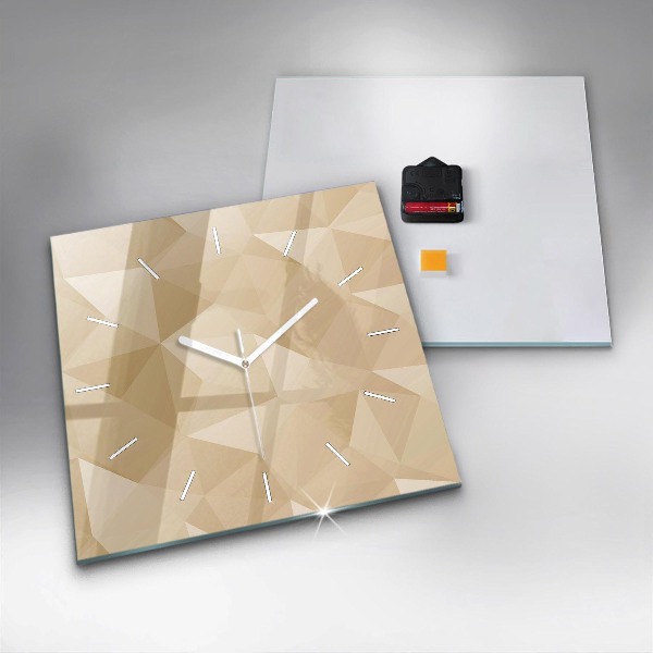 Orologio quadrato in vetro Triangoli astratti