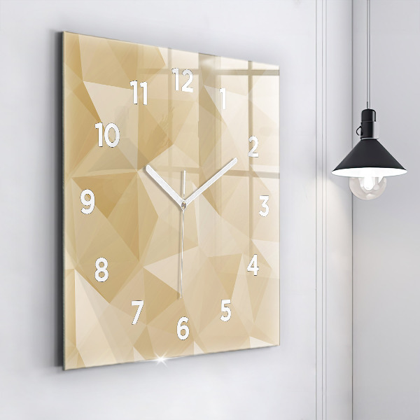 Orologio quadrato in vetro Triangoli astratti