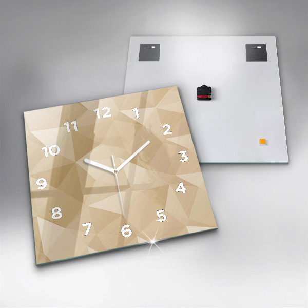 Orologio quadrato in vetro Triangoli astratti