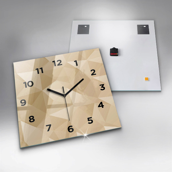 Orologio quadrato in vetro Triangoli astratti