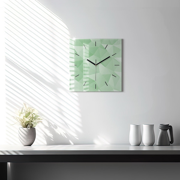 Orologio quadrato in vetro Triangoli astratti
