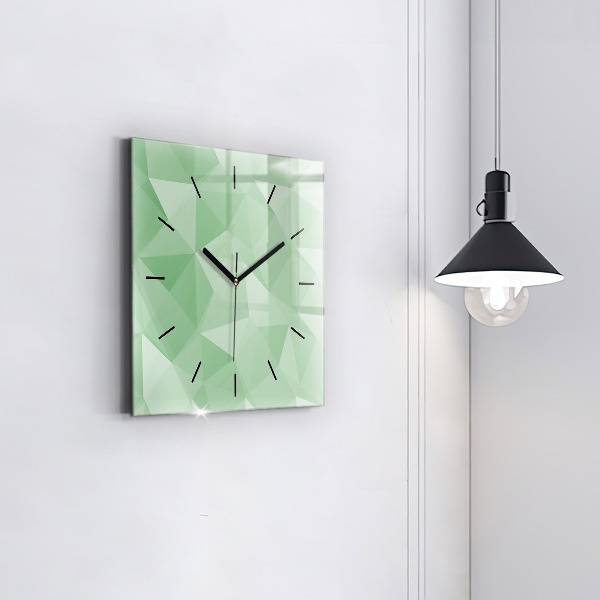 Orologio quadrato in vetro Triangoli astratti