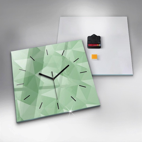 Orologio quadrato in vetro Triangoli astratti