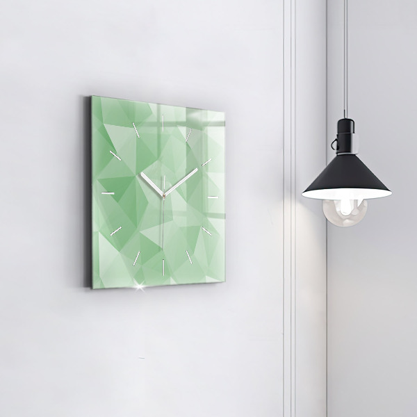 Orologio quadrato in vetro Triangoli astratti