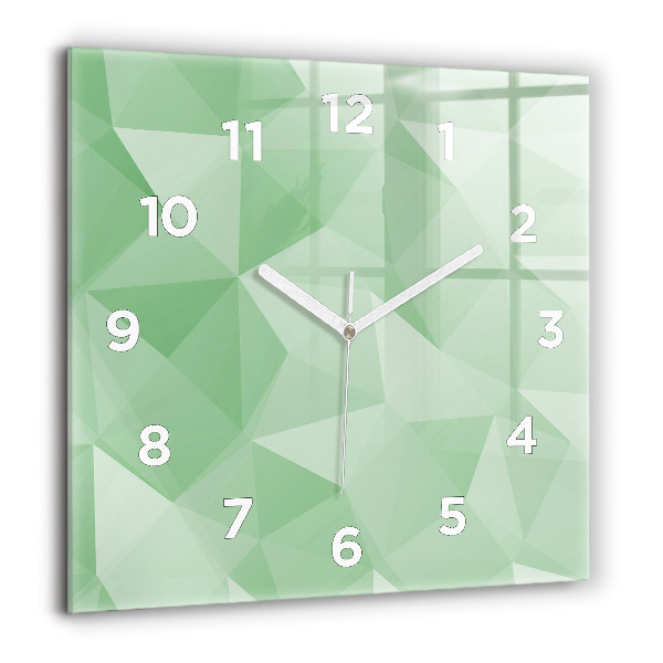 Orologio quadrato in vetro Triangoli astratti