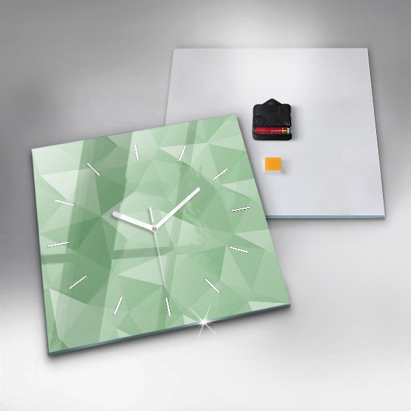 Orologio quadrato in vetro Triangoli astratti