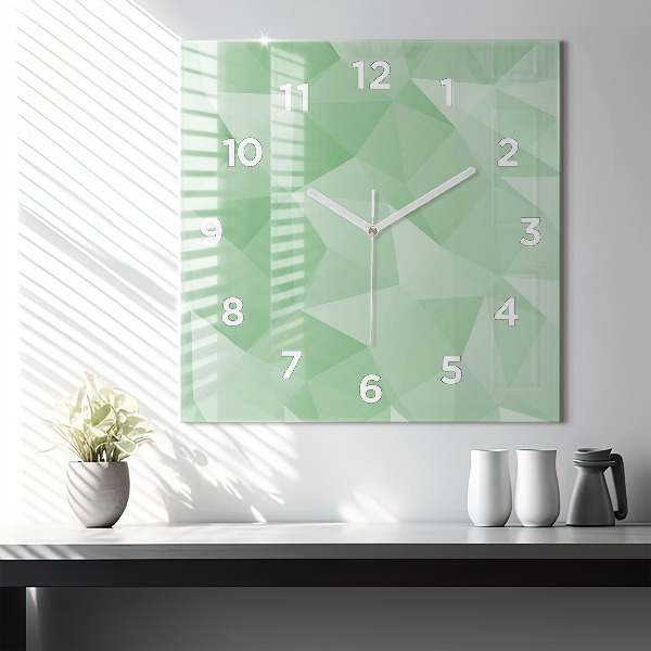 Orologio quadrato in vetro Triangoli astratti