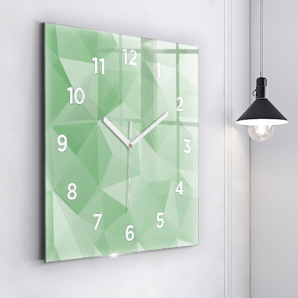 Orologio quadrato in vetro Triangoli astratti