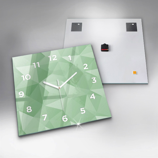 Orologio quadrato in vetro Triangoli astratti