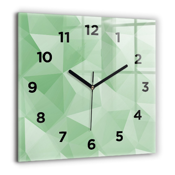 Orologio quadrato in vetro Triangoli astratti