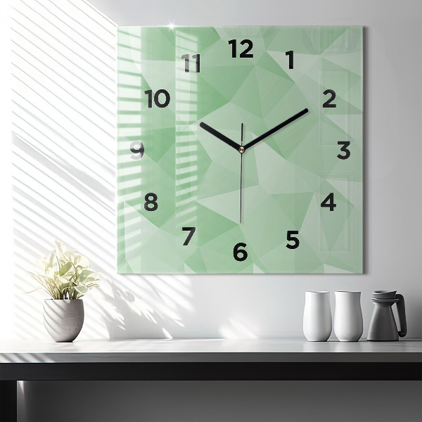 Orologio quadrato in vetro Triangoli astratti