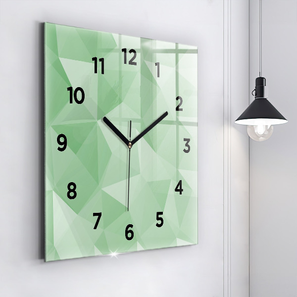 Orologio quadrato in vetro Triangoli astratti