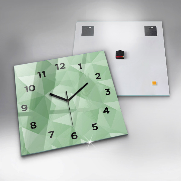 Orologio quadrato in vetro Triangoli astratti
