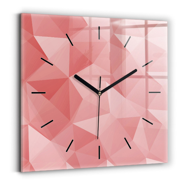 Orologio quadrato in vetro Triangoli astratti