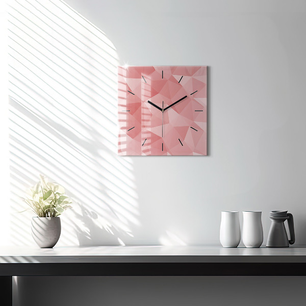 Orologio quadrato in vetro Triangoli astratti