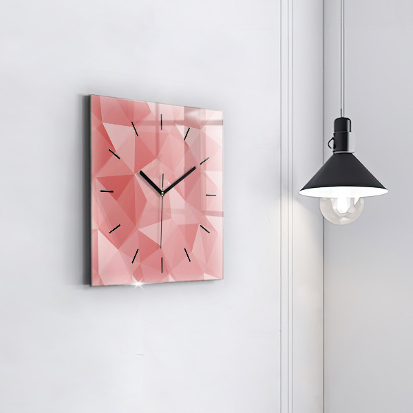 Orologio quadrato in vetro Triangoli astratti