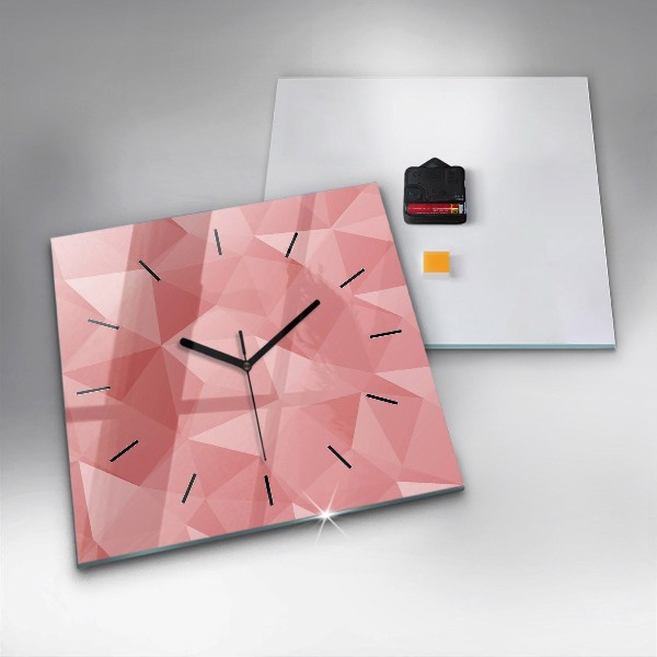 Orologio quadrato in vetro Triangoli astratti