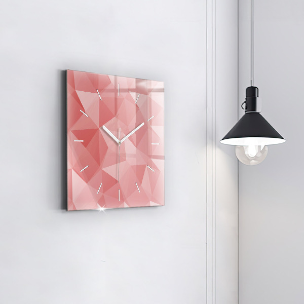 Orologio quadrato in vetro Triangoli astratti