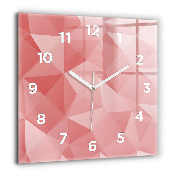 Orologio quadrato in vetro Triangoli astratti