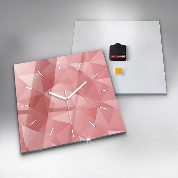 Orologio quadrato in vetro Triangoli astratti