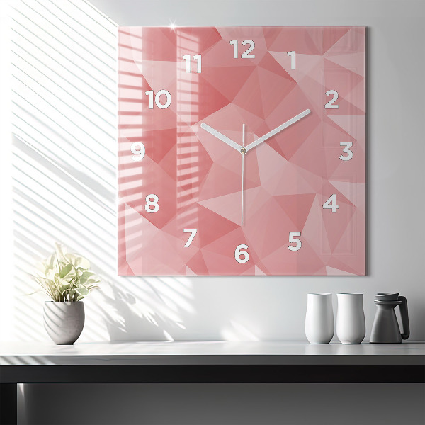 Orologio quadrato in vetro Triangoli astratti