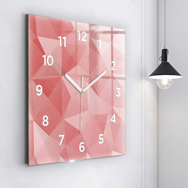 Orologio quadrato in vetro Triangoli astratti
