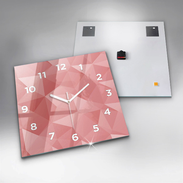 Orologio quadrato in vetro Triangoli astratti