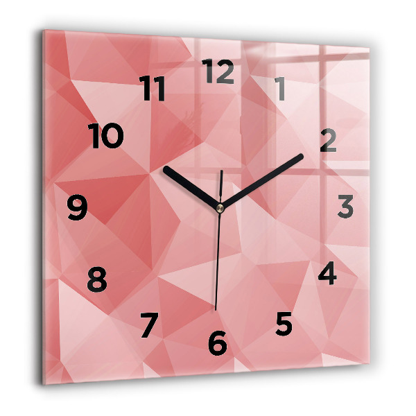 Orologio quadrato in vetro Triangoli astratti