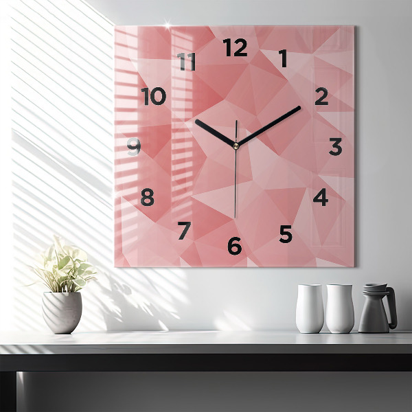 Orologio quadrato in vetro Triangoli astratti