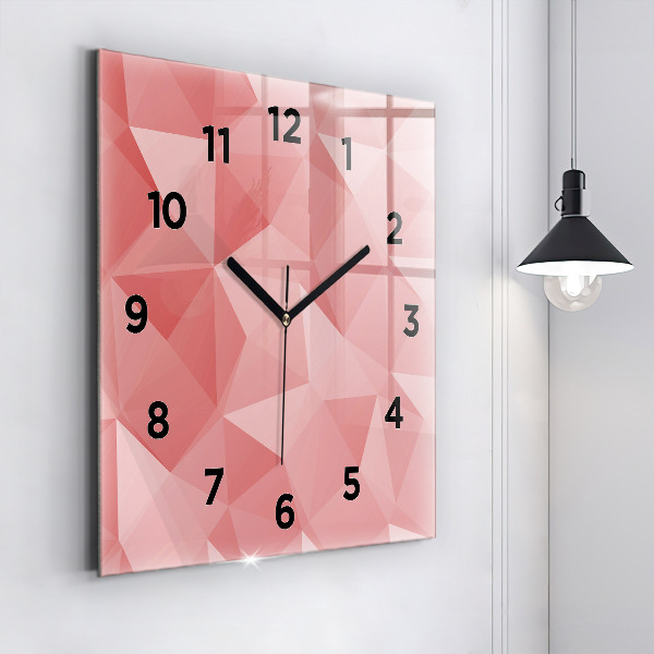 Orologio quadrato in vetro Triangoli astratti