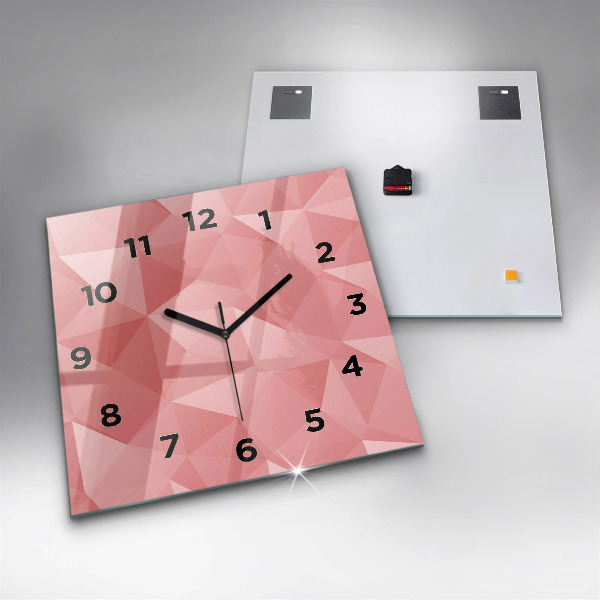Orologio quadrato in vetro Triangoli astratti