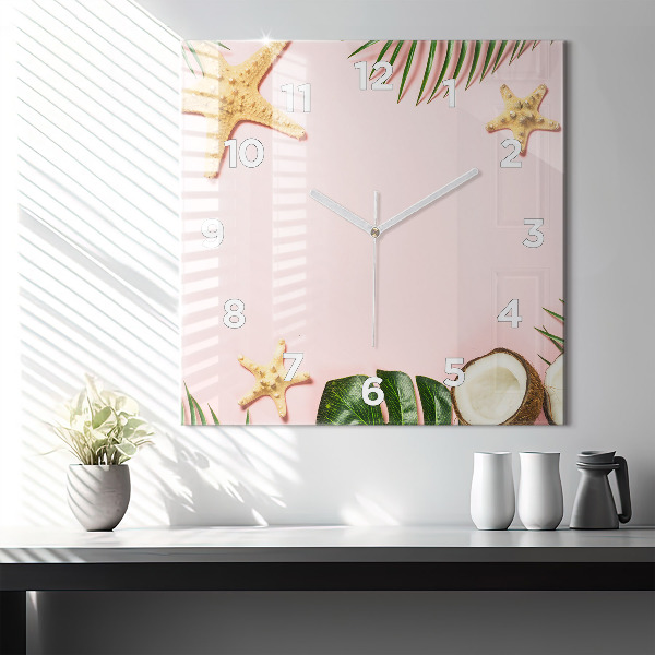 Orologio quadrato in vetro Umore estivo