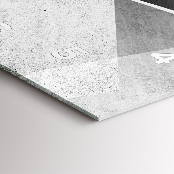 Orologio quadrato in vetro Triangoli di astrazione