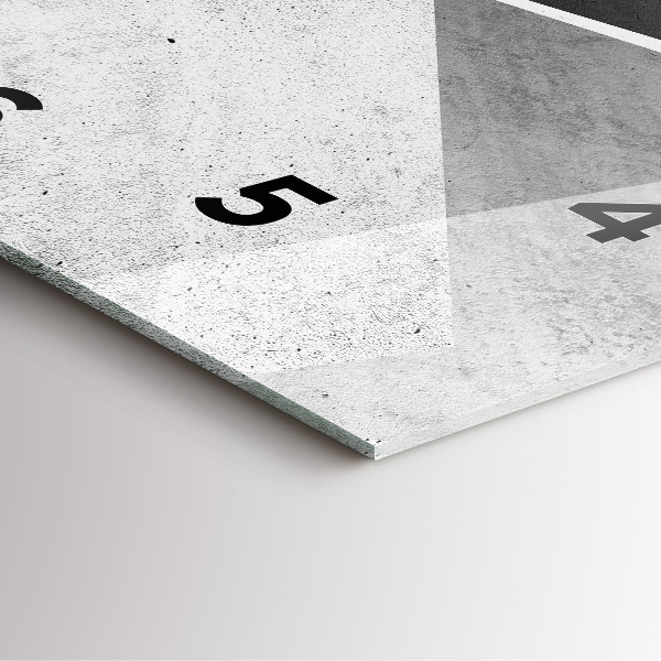 Orologio quadrato in vetro Triangoli di astrazione