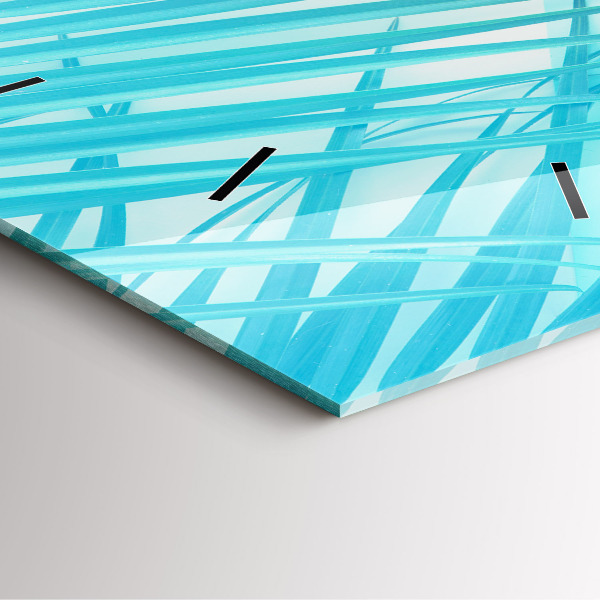 Orologio quadrato in vetro Palma tropicale