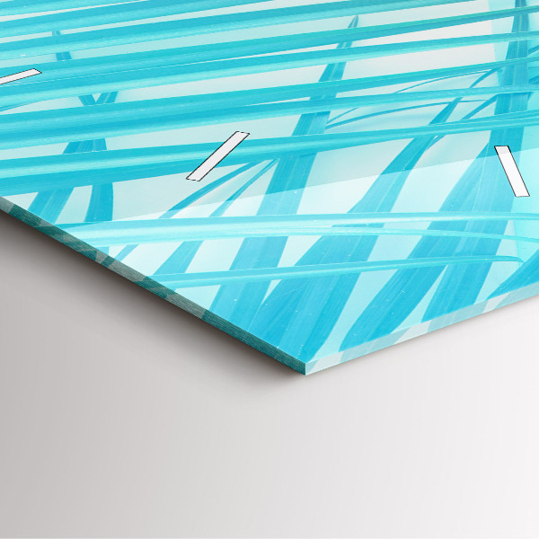 Orologio quadrato in vetro Palma tropicale