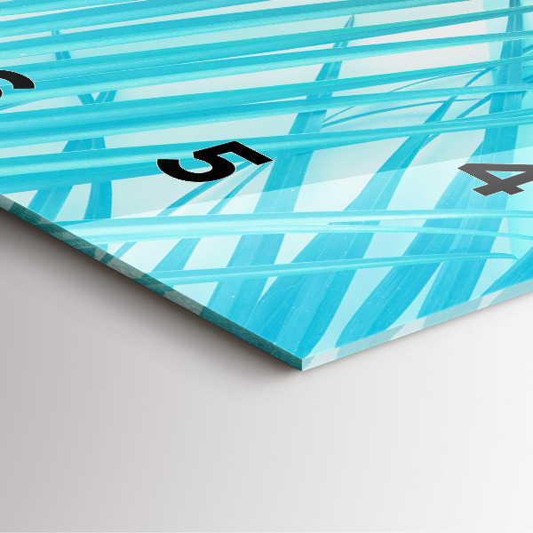 Orologio quadrato in vetro Palma tropicale