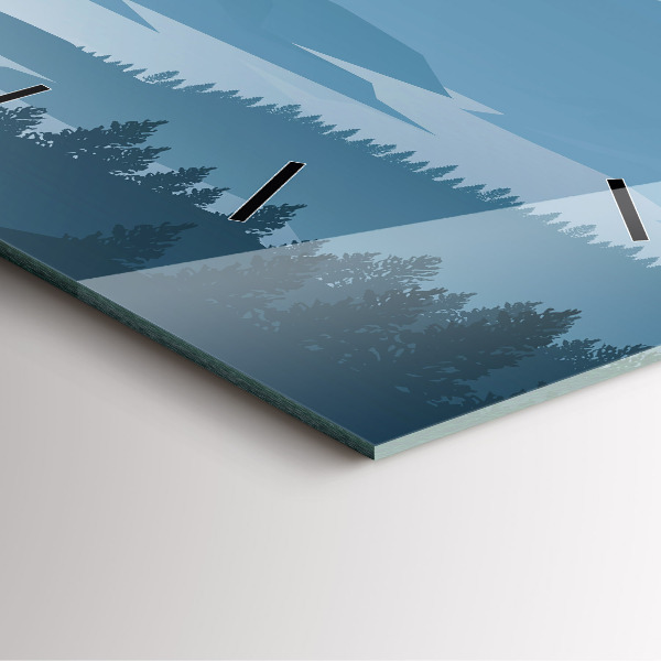 Orologio quadrato in vetro Paesaggio montano