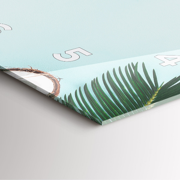 Orologio quadrato in vetro Composizione estiva