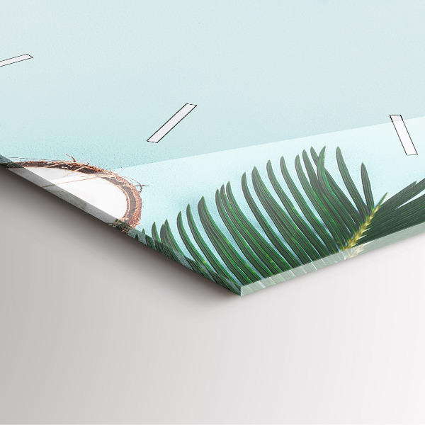 Orologio quadrato in vetro Composizione estiva