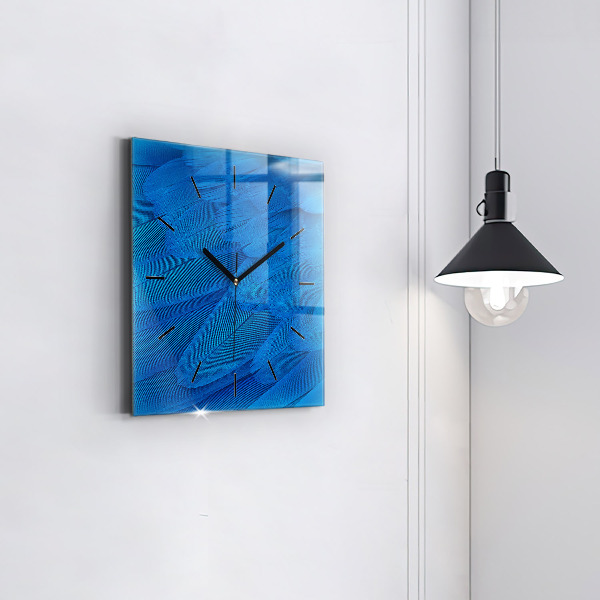 Orologio quadrato in vetro Piuma di uccello