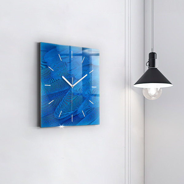 Orologio quadrato in vetro Piuma di uccello